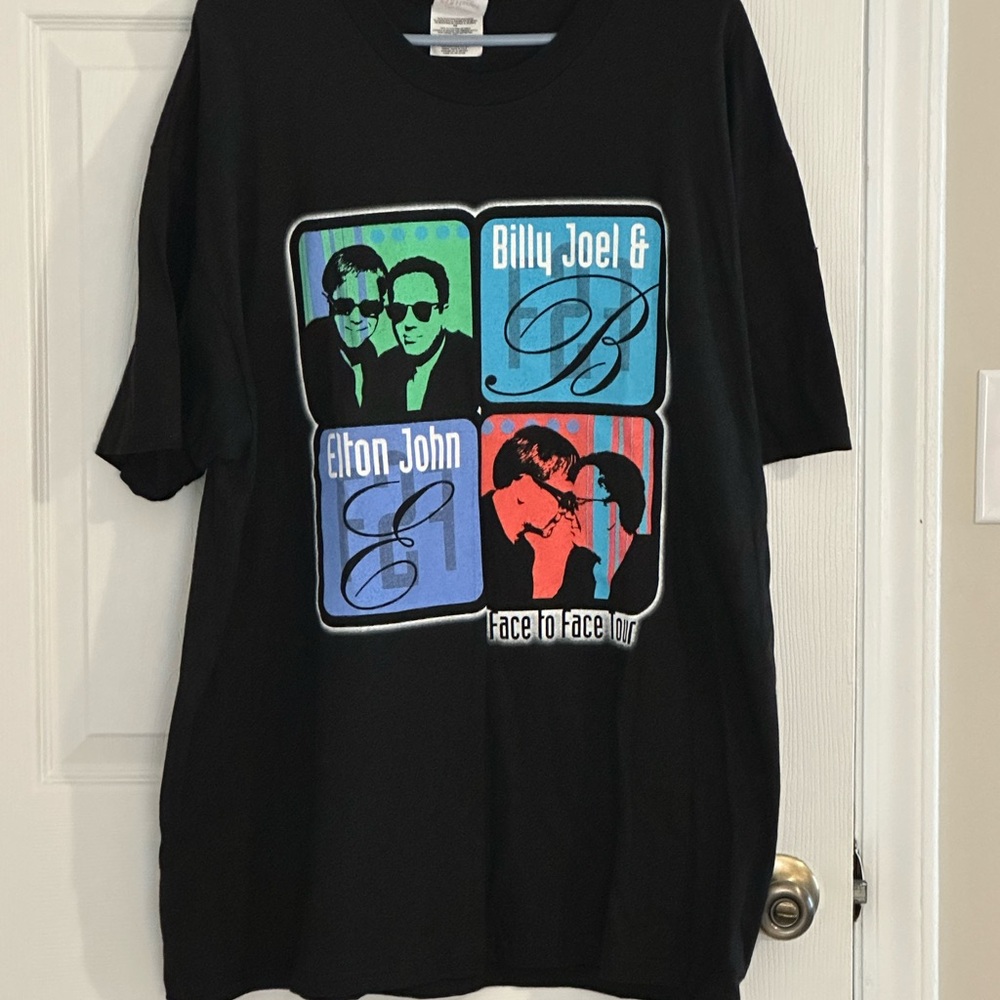 Billy Joel and Elton John face to face tour 2001  T shirt